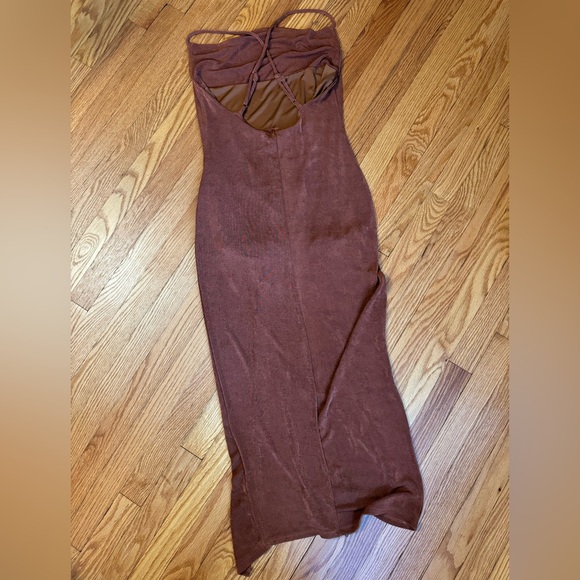 Runaway the Label | Slinky Slip Dress in Cinnamon | Size M - Picture 5 of 9